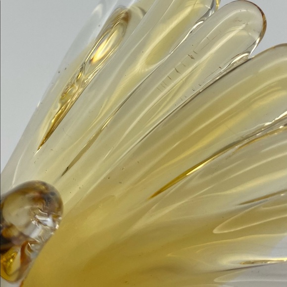 Amber Handblown Murano Glass Bird R Anatra Signed - Picture 11 of 14
